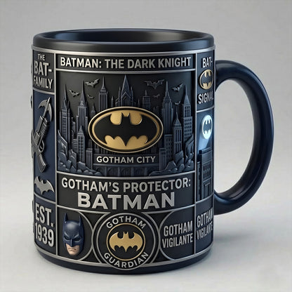 Gothic Dark Knight - Vintage Comic Style Coffee Mug