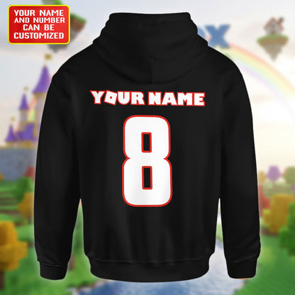 Game On – Personalized Gamer Squad Custom Name & Number Hoodie