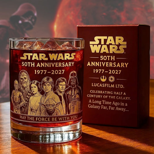 50th Anniversary, Collector’s Edition 1977–2027 -Personalized The Force Whiskey Glass