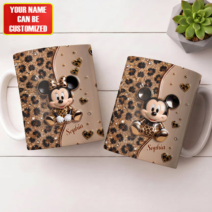 Cute Leopard - Personalized Mouse Accent Mug
