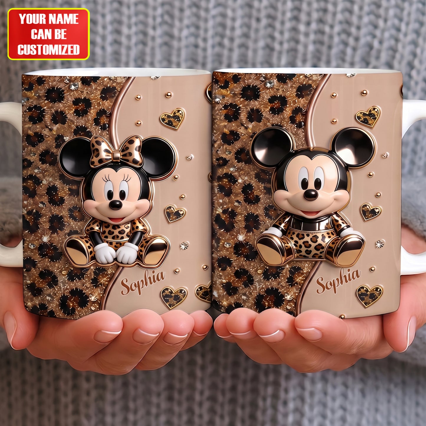 Cute Leopard - Personalized Mouse Accent Mug