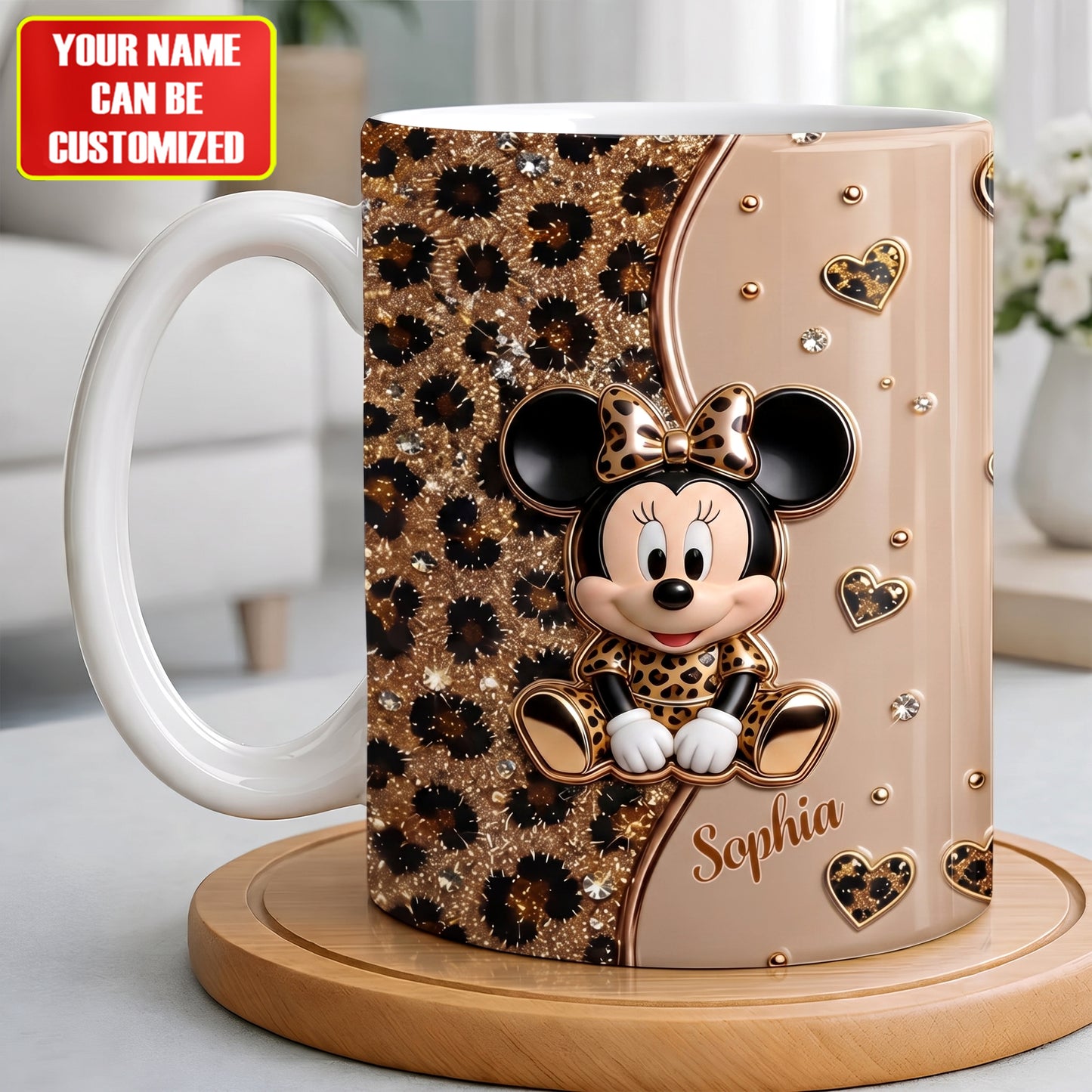 Cute Leopard - Personalized Mouse Accent Mug