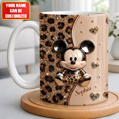 Cute Leopard - Personalized Mouse Accent Mug