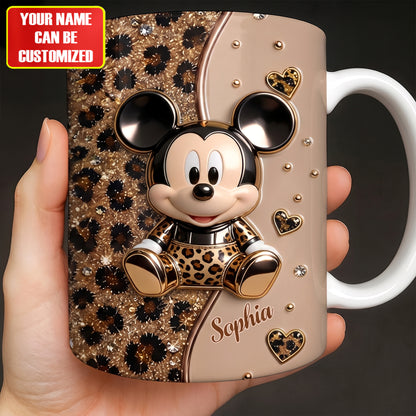Cute Leopard - Personalized Mouse Accent Mug