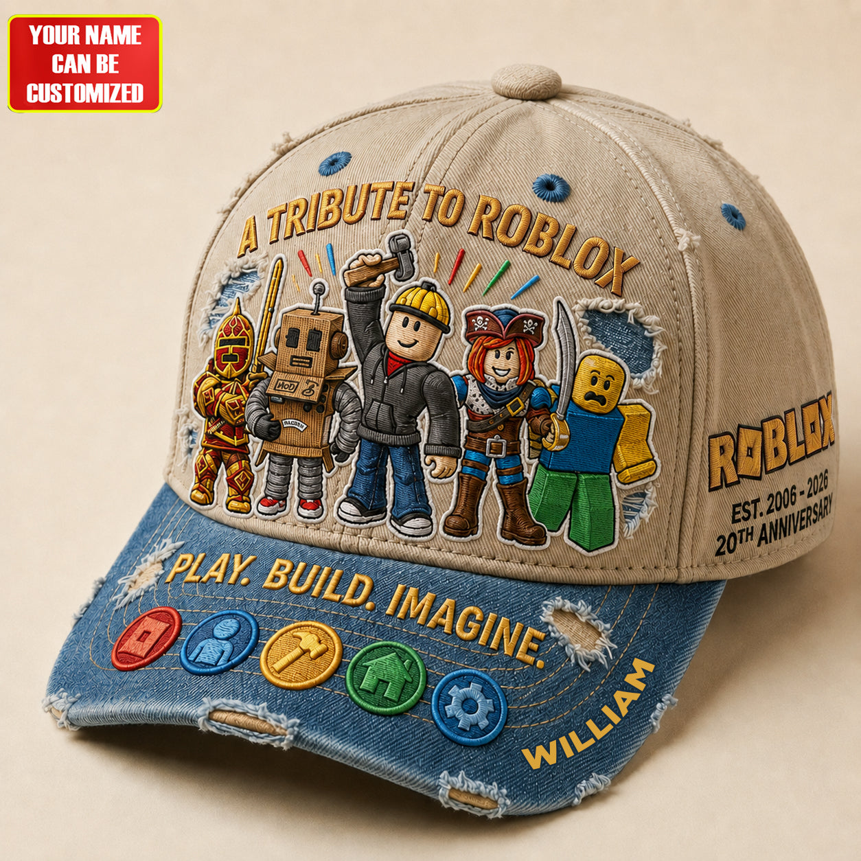 Game Characters – Personalized Gamer Custom Name Cap