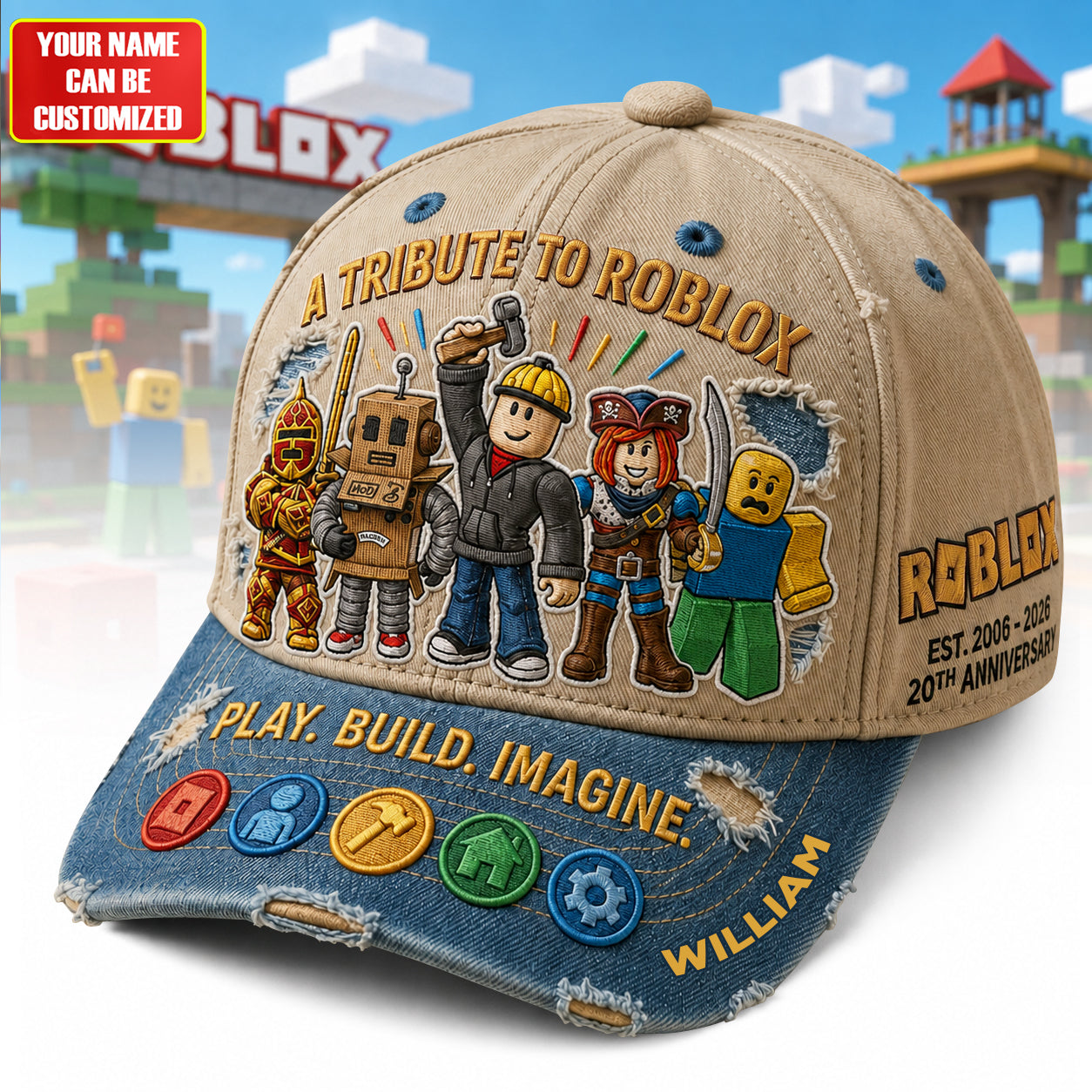 Game Characters – Personalized Gamer Custom Name Cap