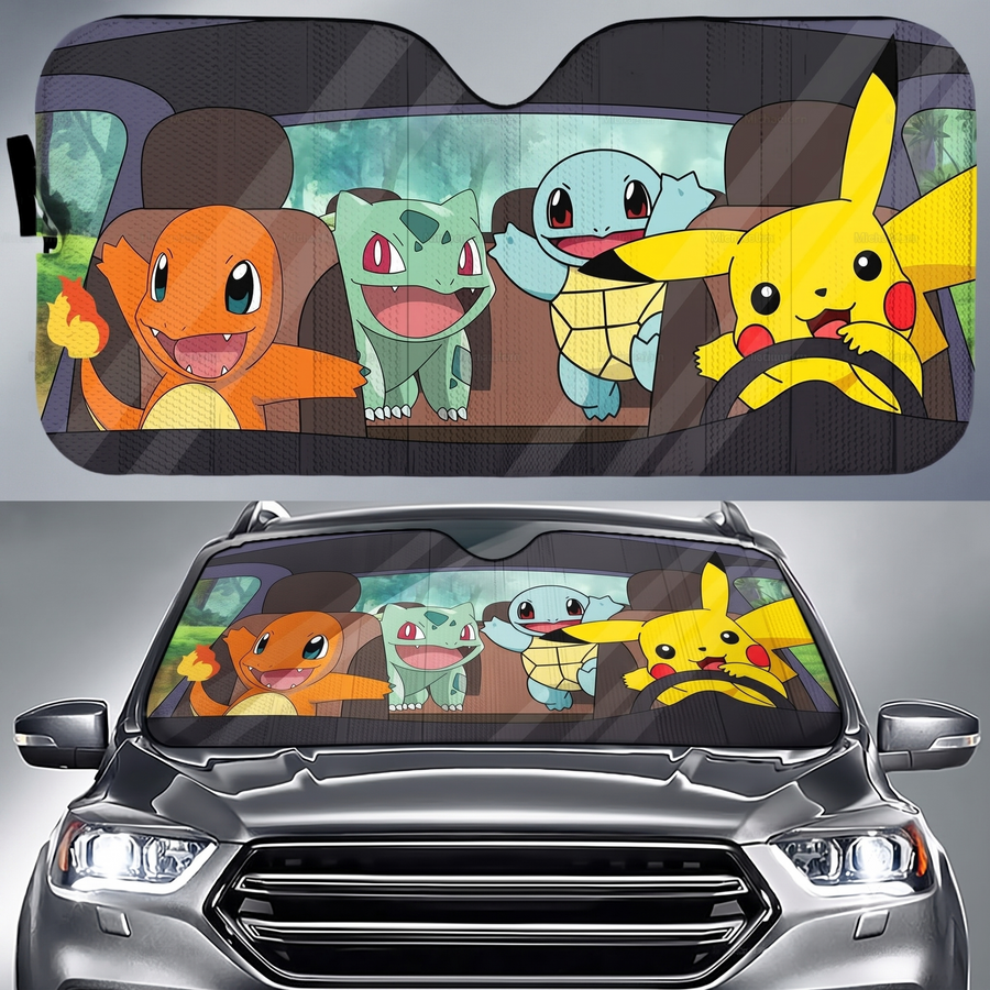 Creature Adventure Car Sunshade - Personalized Auto Windshield Cover