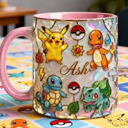 Cute Monster Friends - Personalized Monster Trainer Accent Mug