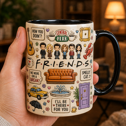 Best Friends Coffee Mug – 90s Sitcom Memories Gift