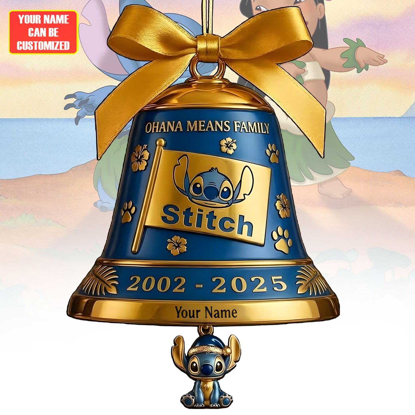 Ohana Holiday - Personalized Ohana Custom Shaped Acrylic Ornament