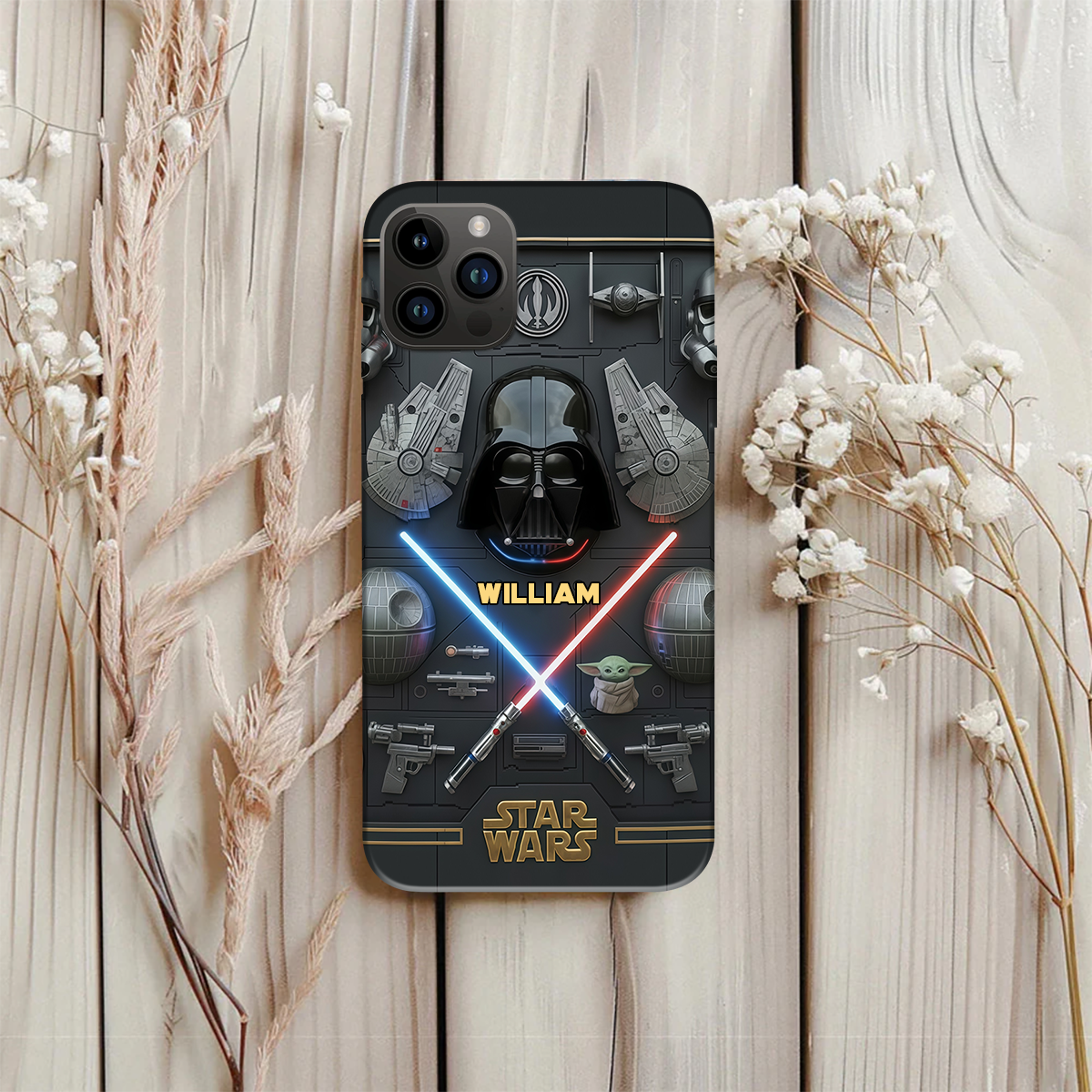 The Galaxy - Personalized The Force Full Print Phone Case