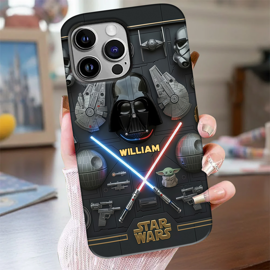 The Galaxy - Personalized The Force Full Print Phone Case