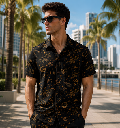 Star Fleet Hawaii Shirt Beach Short