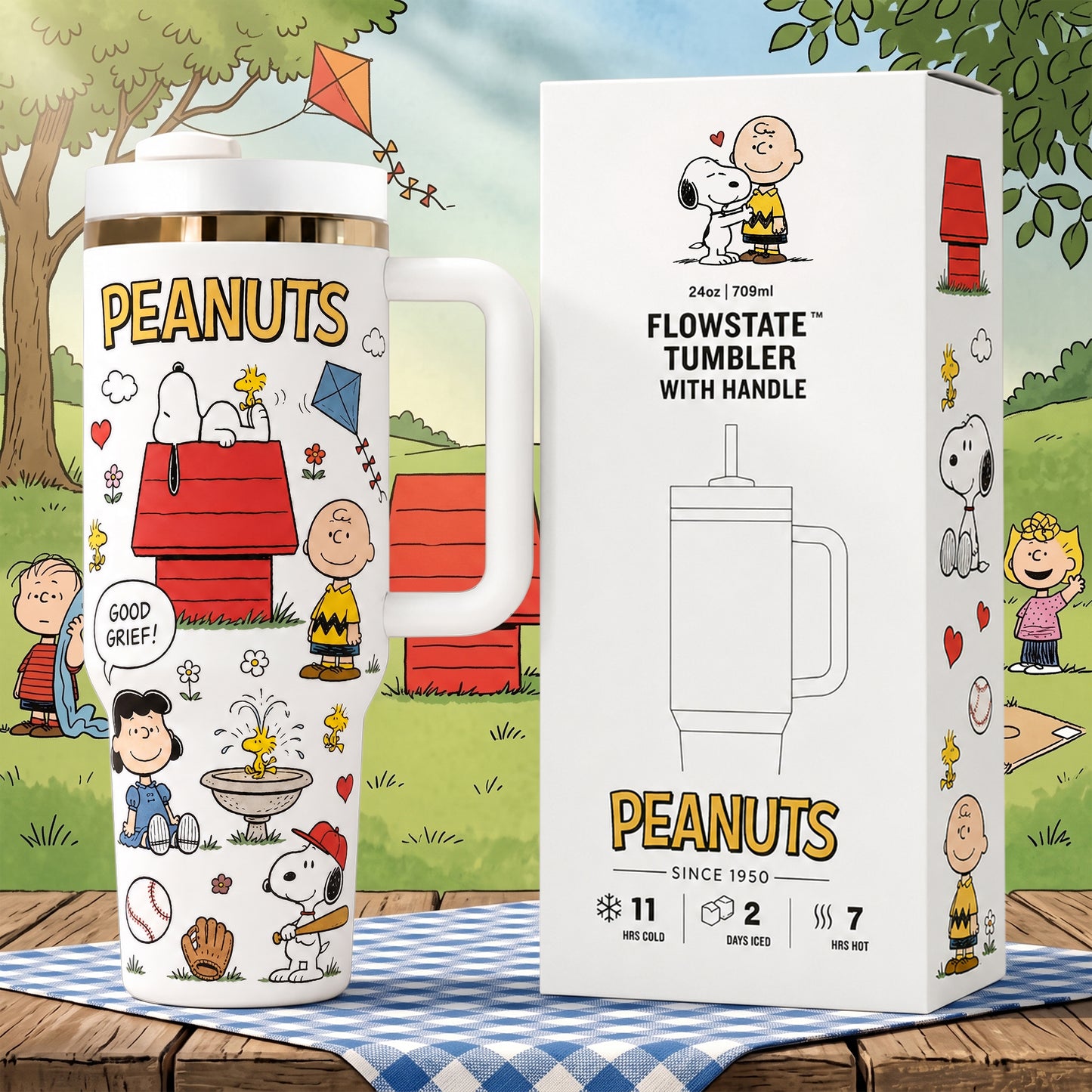 Classic Comic Puppy & Friends Tumbler with Handle