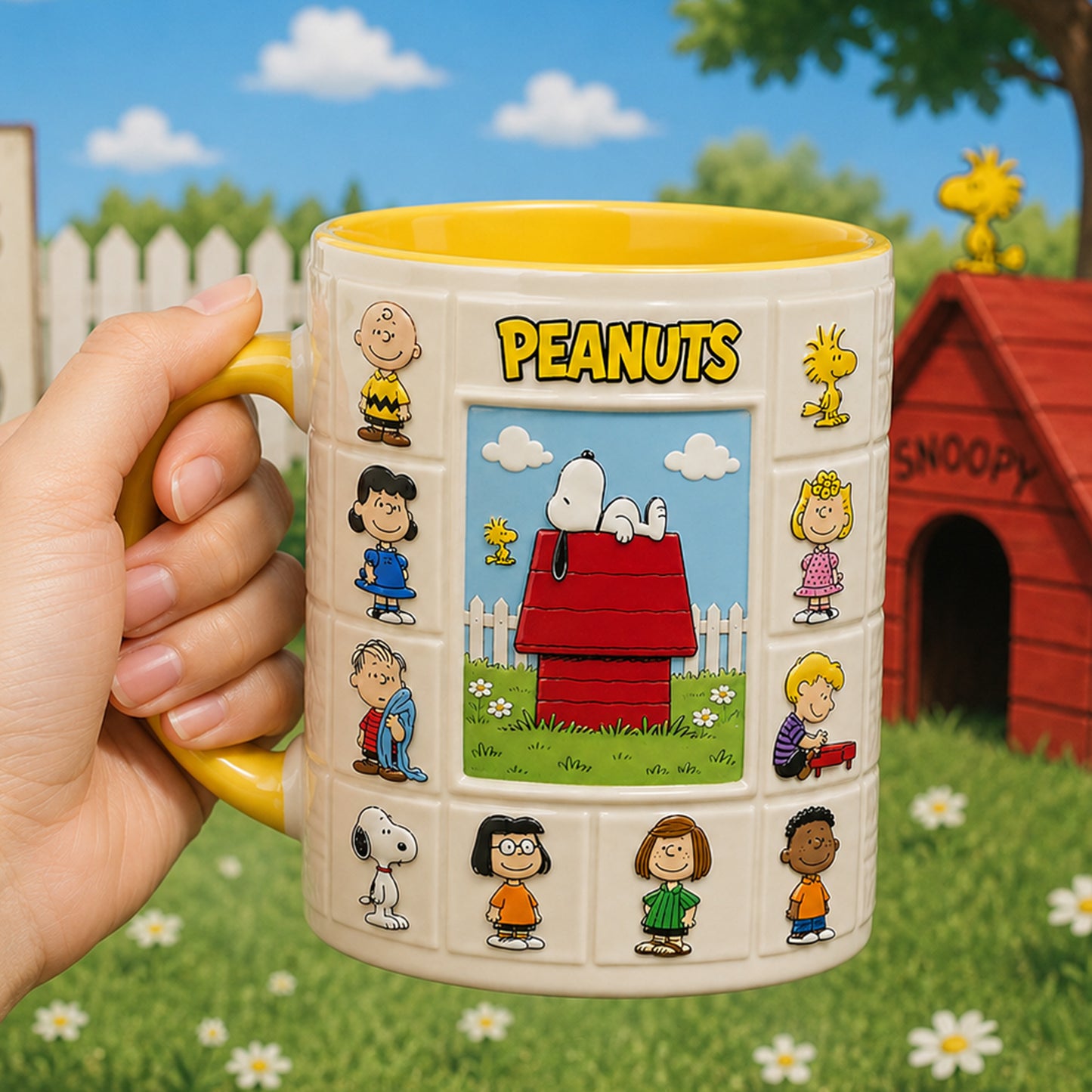 Classic Comic Puppy & Friends Accent Mug – Family Gifts