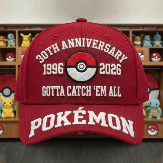 Monster Catcher 30th Anniversary Baseball Cap – Retro Gaming Collector Hat