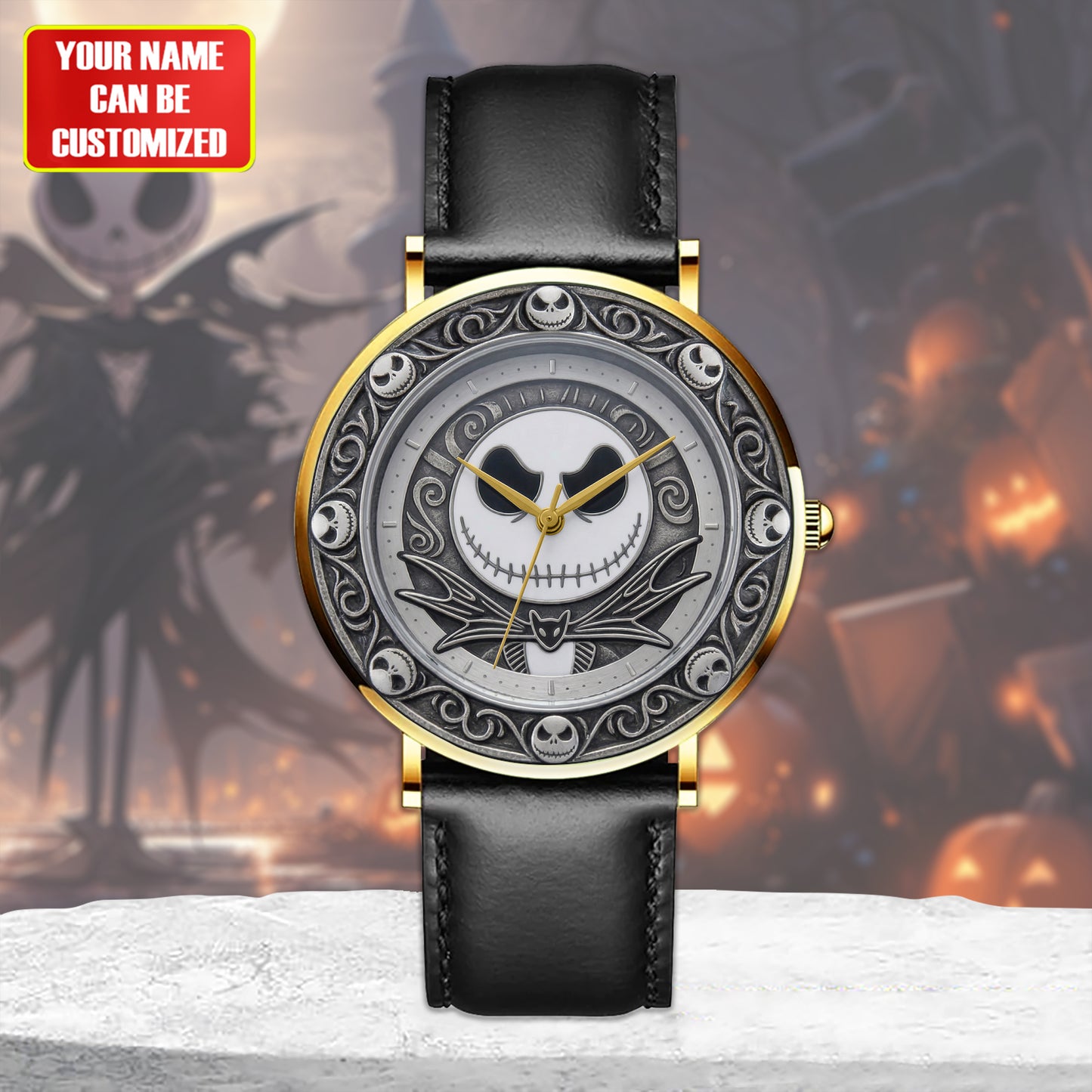 Spooky Lovers - Personalized Nightmare Hand Watch, Gift For Movie Fans