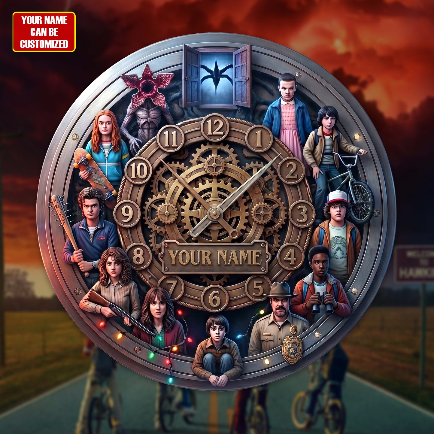 Personalized Strange Movie 3D Visual Effect Acrylic Wall Clock