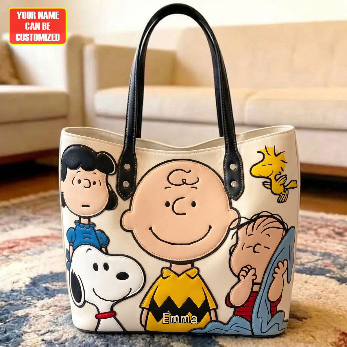 Happy Together - Personalized Cartoon Friends Tote Bag