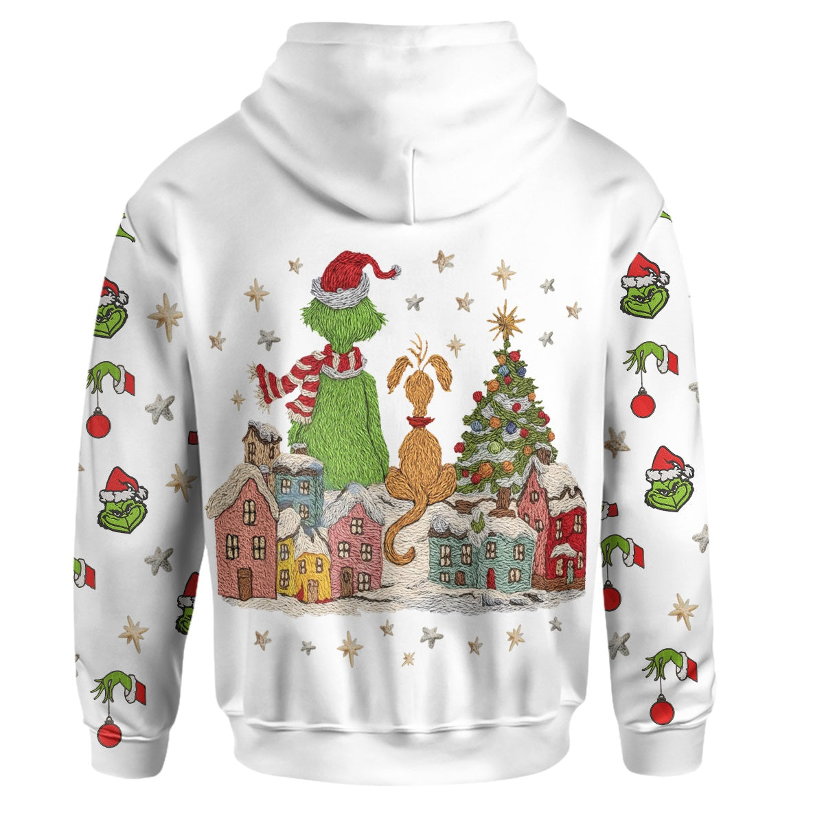 Funny Green Monster - Personalized Stole Christmas Hoodie and Leggings