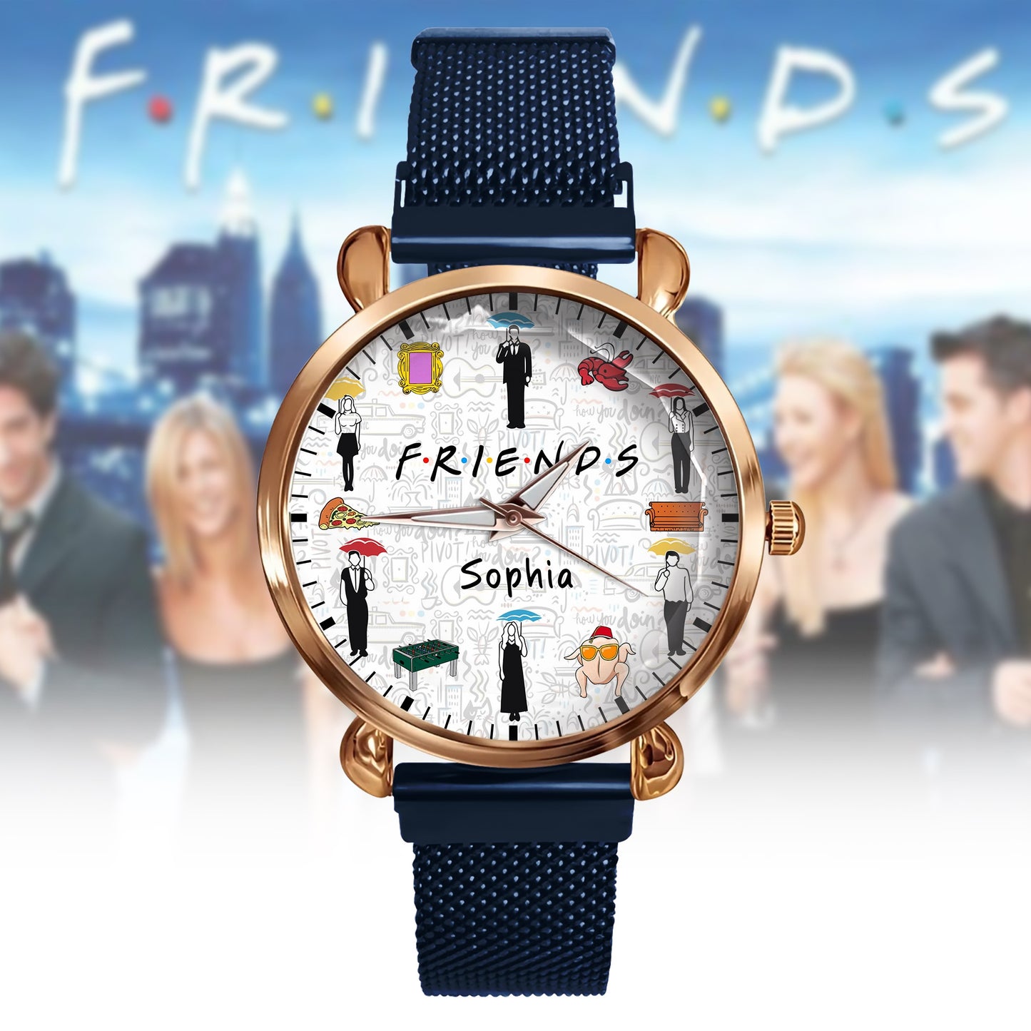 Iconic Film Series Central Perk - Personalized Christmas Film Women Hand Watch