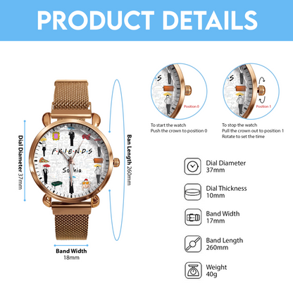 Iconic Film Series Central Perk - Personalized Christmas Film Women Hand Watch