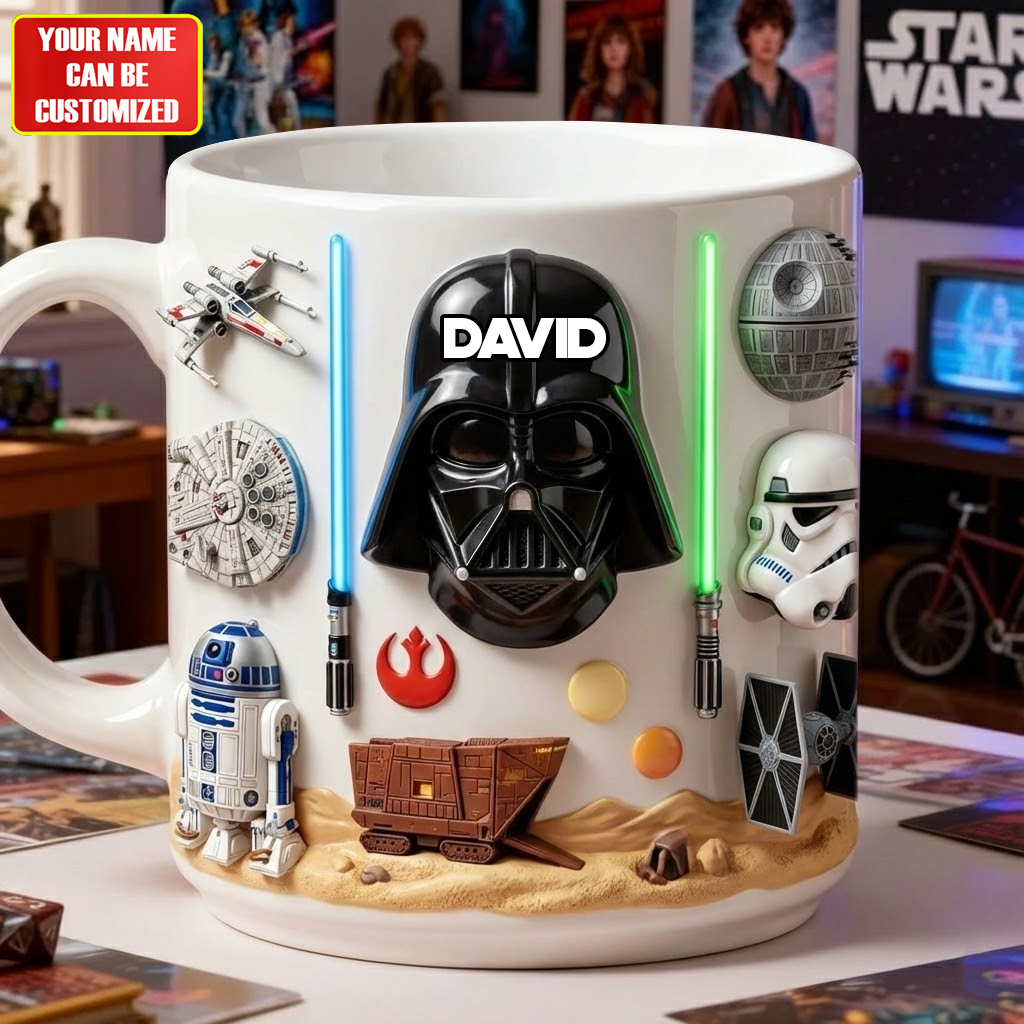 Galactic Wars - Personalized The Force Accent Mug