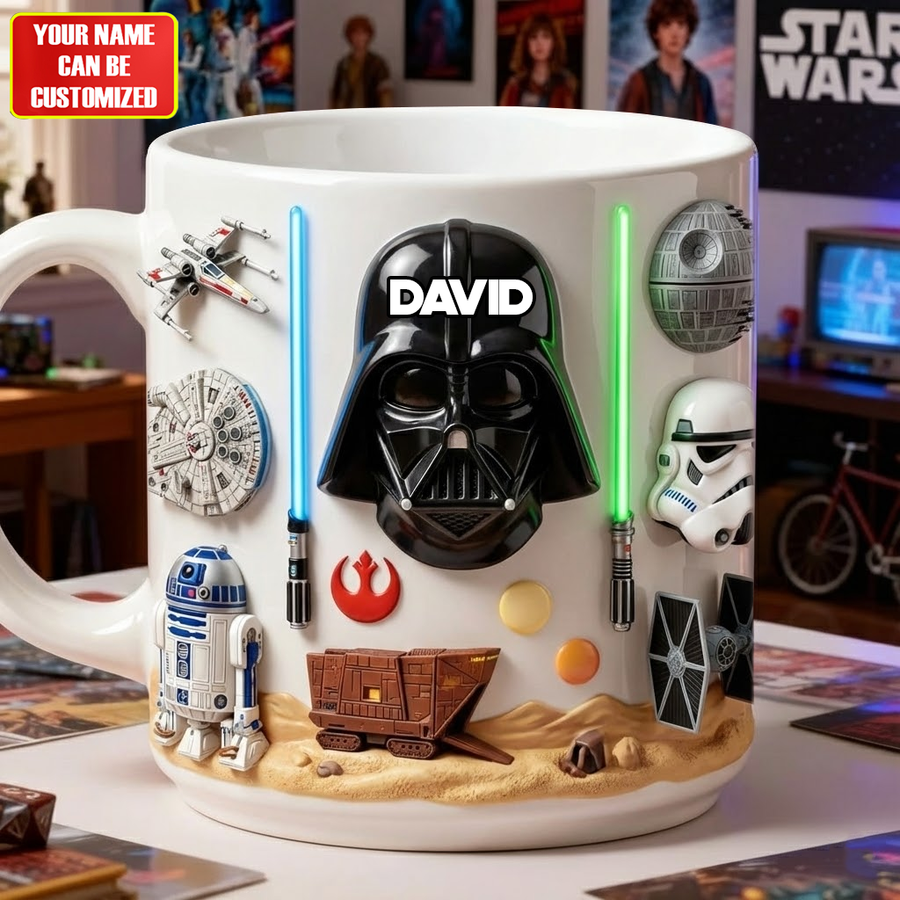 Galactic Wars - Personalized The Force Accent Mug