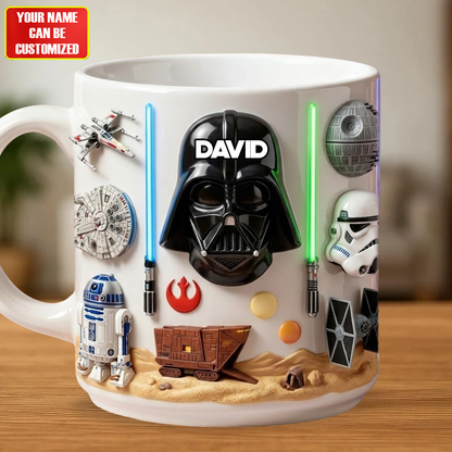 Galactic Wars - Personalized The Force Accent Mug