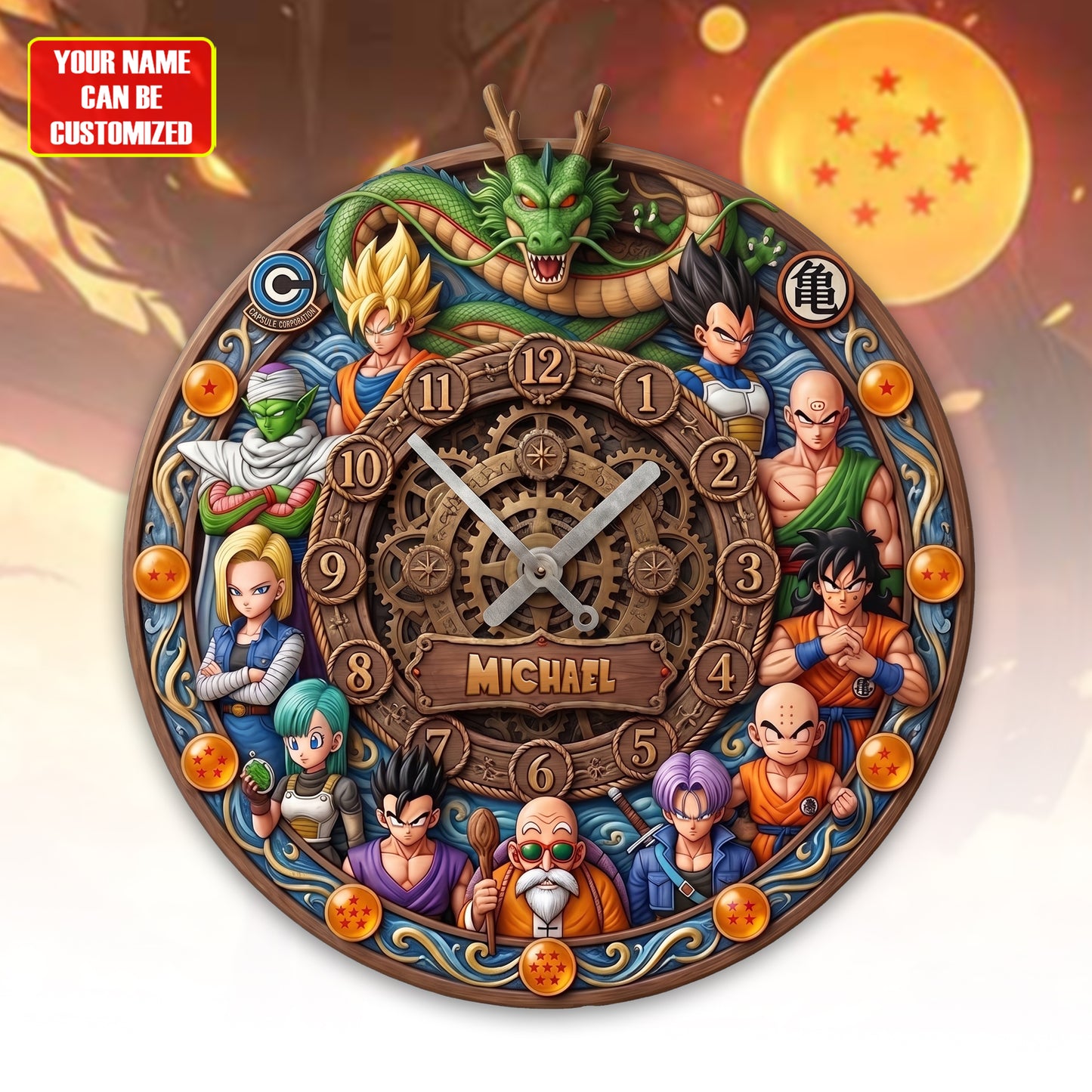 Legendary Balls - 3D Visual Effect Acrylic Wall Clock