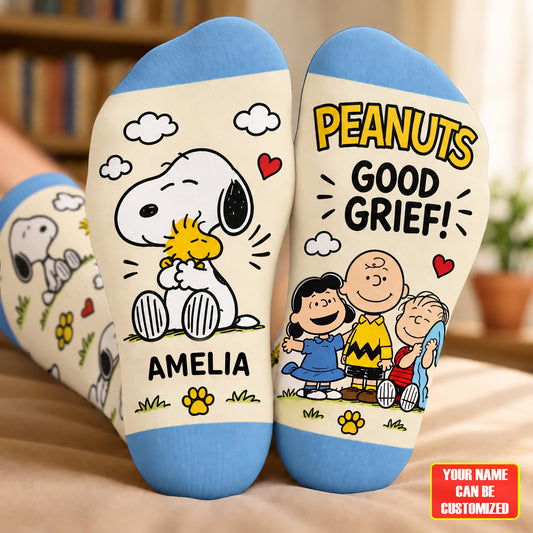 Classic Puppy & Friends Socks – Custom Name Cute Cartoon Gift