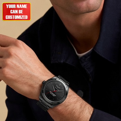 Personalized Dark Knight Luxury Stainless Steel Quartz Watch