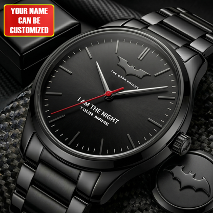 Personalized Dark Knight Luxury Stainless Steel Quartz Watch
