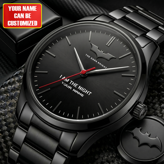 Personalized Dark Knight Luxury Stainless Steel Quartz Watch