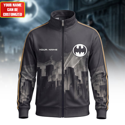 Personalized Dark Knight Zipper Stand Collar Jacket