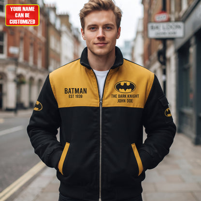 Dark Knight Hero – Personalized Casual Zip Up Corduroy Jacket