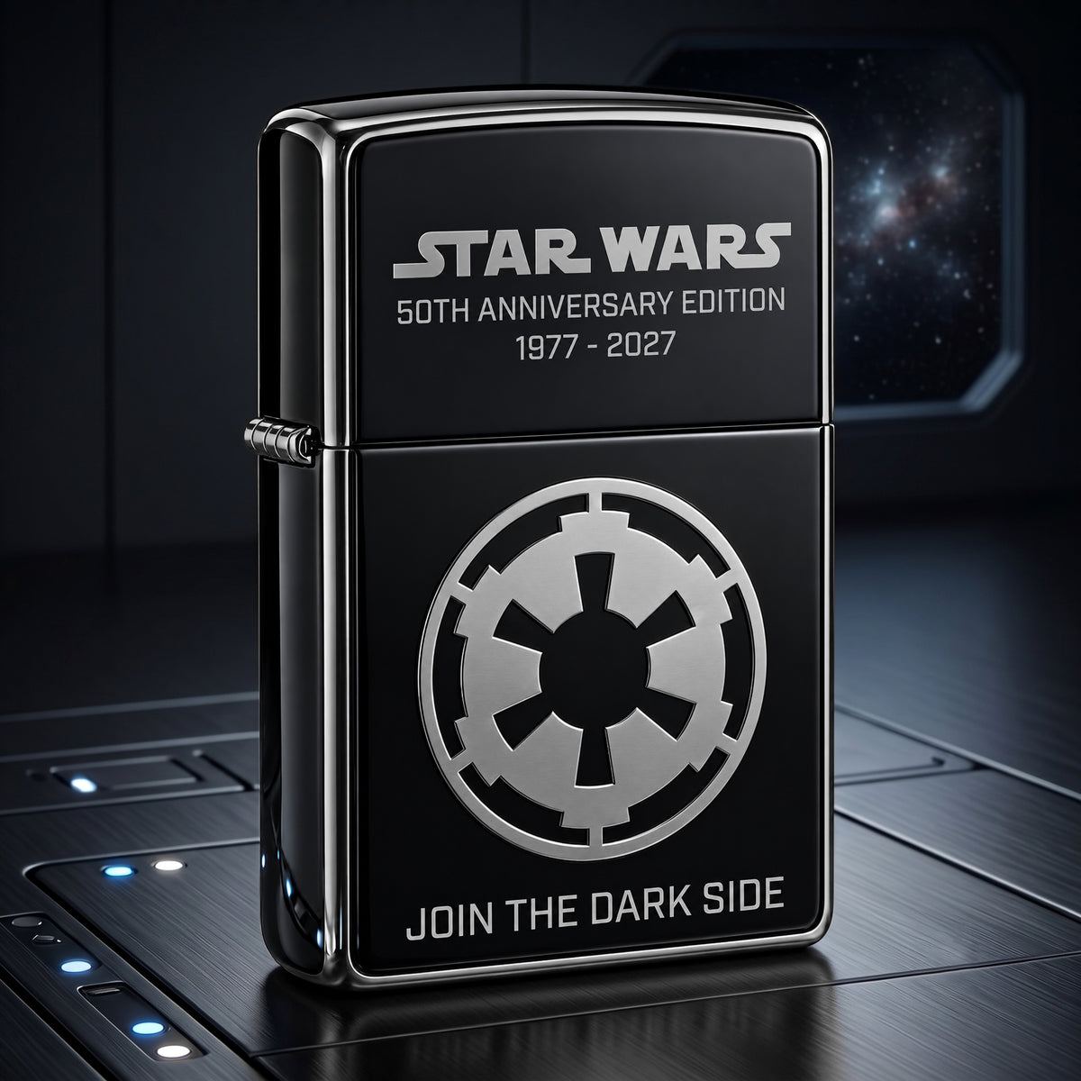 Dark Side 50th - Personalized The Force Lighter Case