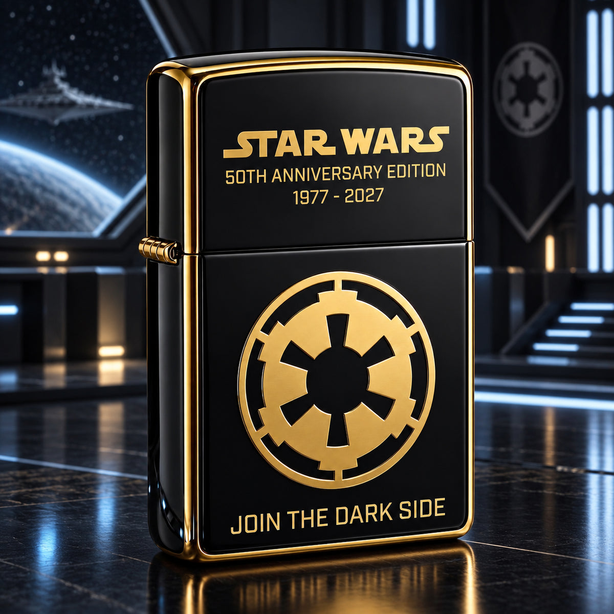 Dark Side 50th - Personalized The Force Lighter Case