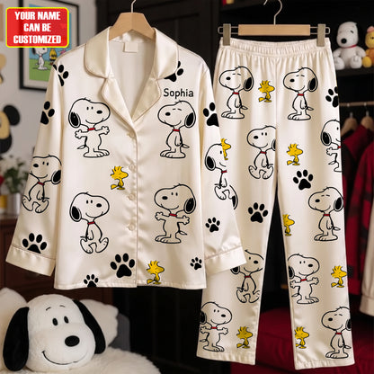 Cozy Cartoon Dog Friends – Personalized Pajama Set