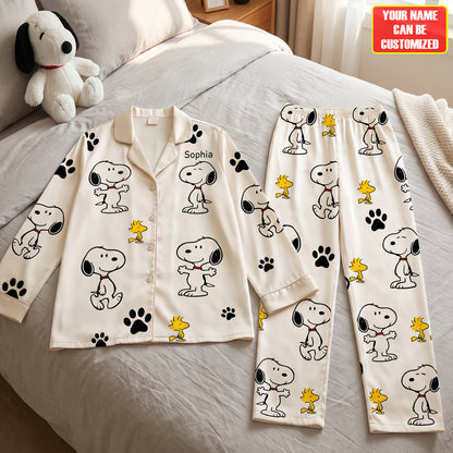 Cozy Cartoon Dog Friends – Personalized Pajama Set