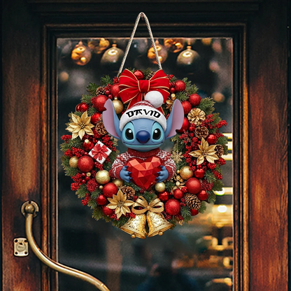 Merry Christmas - Personalized Ohana Custom Shaped Wood Sign