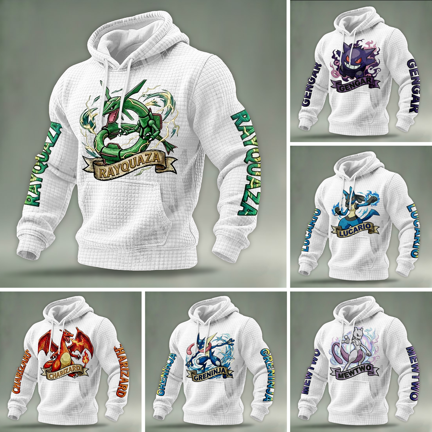 Fantasy Creature Fabric Hooded Sweatshirt