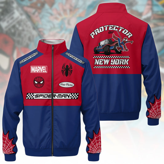 Spider Hero Racing Zipper Stand Collar Jacket 3D