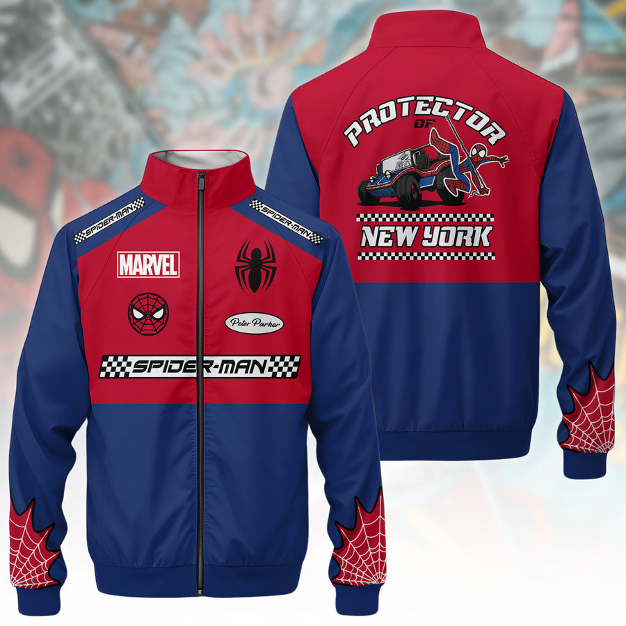 Spider Hero Racing Zipper Stand Collar Jacket 3D