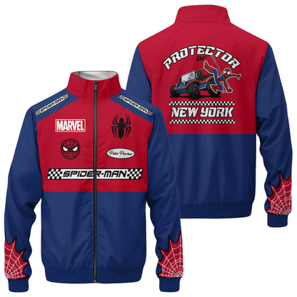 Spider Hero Racing Zipper Stand Collar Jacket 3D