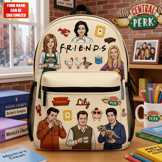 Personalized Friends Backpack with Custom Name – Gift for Sitcom Fans