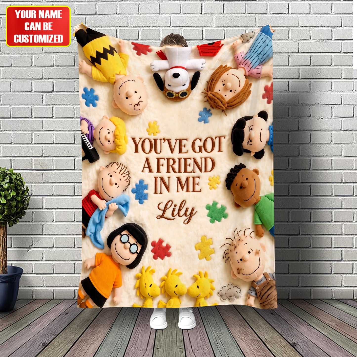 Classic Comic Friends - Personalized Autism Awareness Blanket