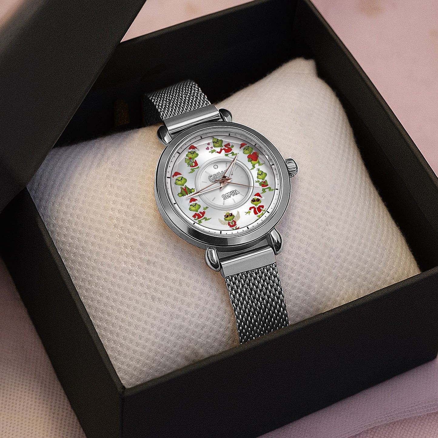 Funny Green Monster - Personalized Green Monster Women Hand Watch, Christmas Gift for Fans