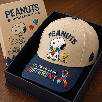Autism Acceptance Puppy Cap – Be Different Be Kind Hat
