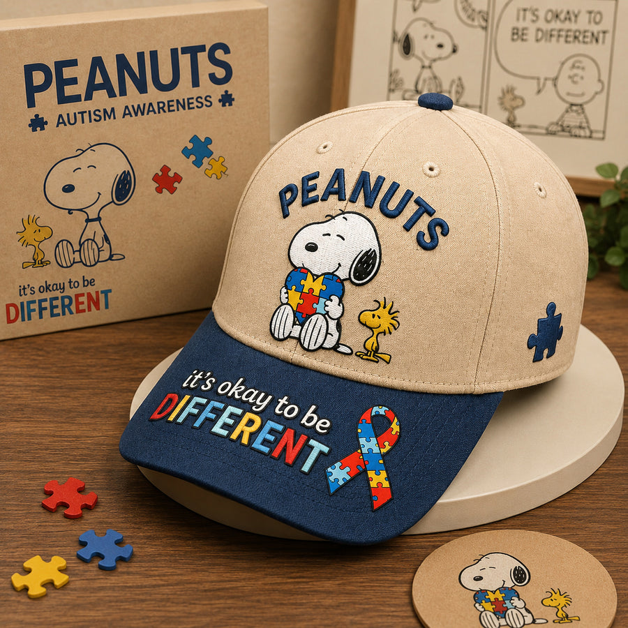 Autism Acceptance Puppy Cap – Be Different Be Kind Hat